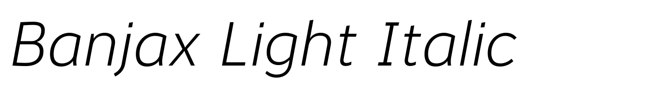 Banjax Light Italic